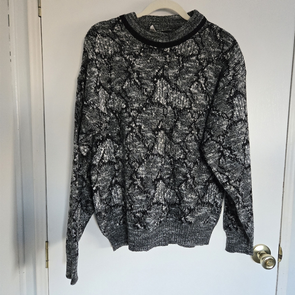 Vintage Kerrington Sweater Men's L Black and Gray
